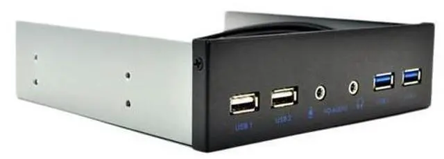 Alt view image 8 of 10 - 5.25 Inch Desktop Pc Case Internal Front Panel Usb Hub 2 Ports Usb 3.0 And 2 Ports Usb 2.0 With Hd Audio Port 20 Pin Connector