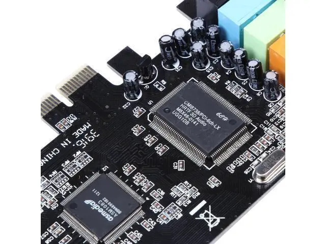 Alt view image 10 of 12 - PCI Express Sound Card 5.1CH 5.1 Channel CMI8738 Chipset Audio Interface PCI-E Stereo Digital Card Desktop Soundcard