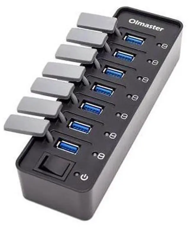 Alt view image 9 of 10 - 10-Port USB 3.0 Hubs Portable USB C HUB USB-C To 3.0 HUB USB3.0 With Power Switch For Mac book Computer Desktop US Plug