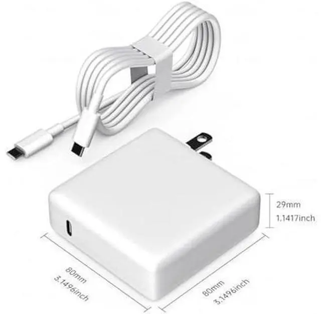 Alt view image 12 of 12 - 96W USB-C Fast Charger-Premium MacBook Charger Compatible with MacBook Air, MacBook Pro, iPad, Chromebook, Dell Inspiron 15, and All USB C Charger Devices, Includes 5.9ft Cable for Home & Office Use