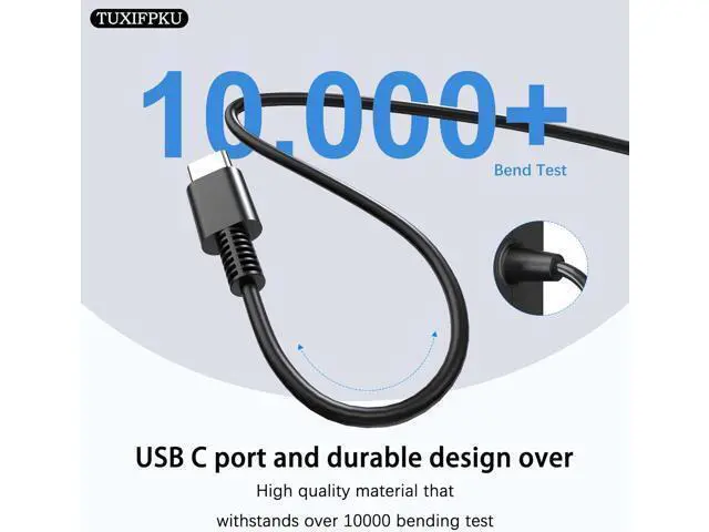 Alt view image 9 of 14 - 65W USB C Power Adapter Type C Power PD Wall Fast Charger Compatible with Mac Book Pro ZenBook Latitude Matebook HP Spectre Chromebook Smart Phones