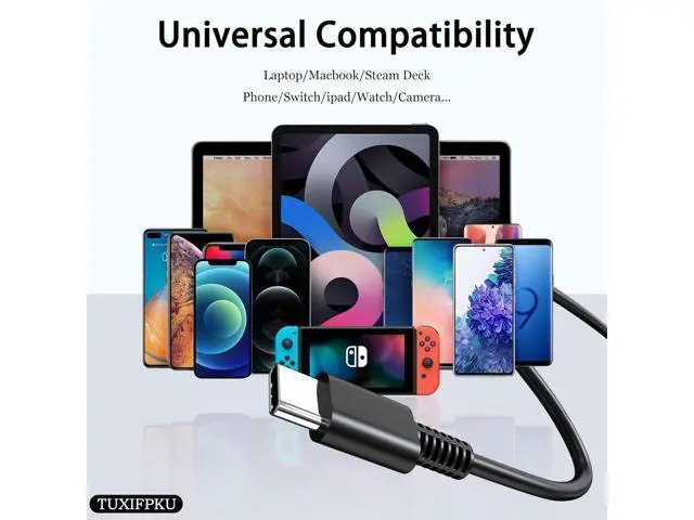 Alt view image 10 of 14 - 65W USB C Power Adapter Type C Power PD Wall Fast Charger Compatible with Mac Book Pro ZenBook Latitude Matebook HP Spectre Chromebook Smart Phones