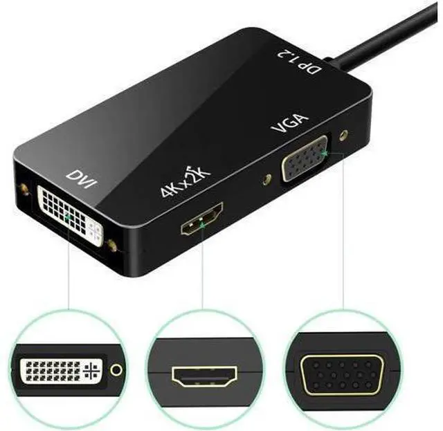 Alt view image 7 of 10 - Thunderbolt 2 dock hub Mini Displayport to VGA HDMI-compatible 4K Dvi Adapter converter for macbook Mac book pro Surface