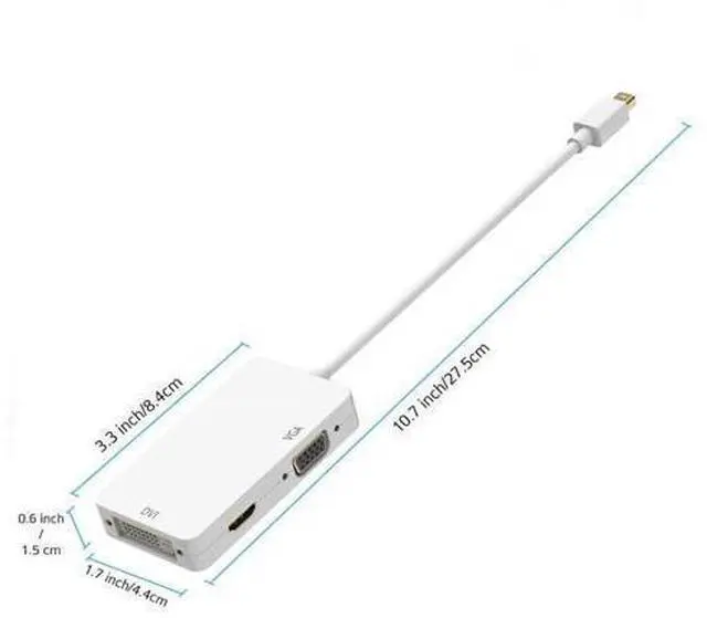 Alt view image 8 of 10 - Thunderbolt 2 dock hub Mini Displayport to VGA HDMI-compatible 4K Dvi Adapter converter for macbook Mac book pro Surface