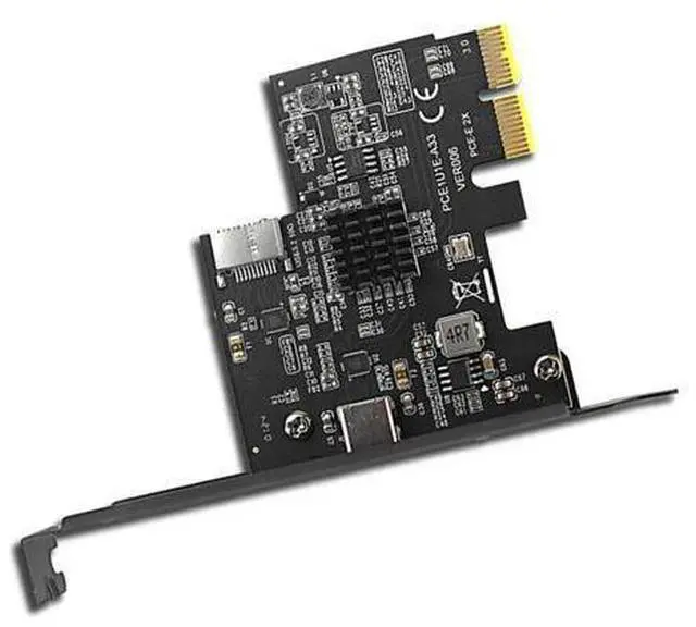 Alt view image 7 of 8 - Add On Cards PCI Express X2 To Type-E + Type-C Expansion Card USB3.2 GEN2 10Gbps ASM3142 Chip PCI-E To USB-C Adapter