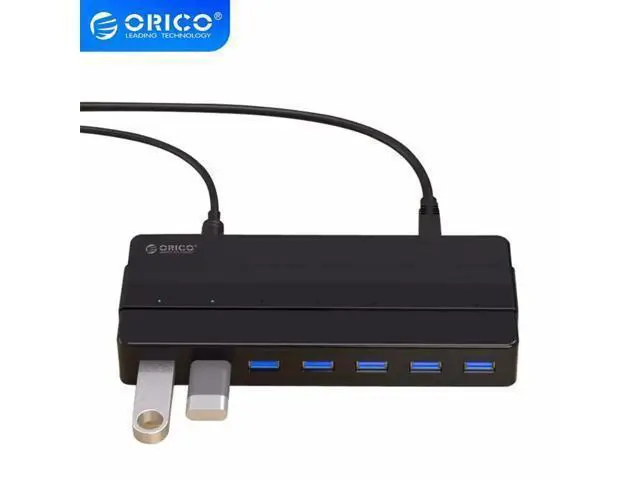 Alt view image 6 of 10 - H7928-U3 7 Port USB3.0 Desktop HUB with 12V Power Adapter USB 3.0 12V2.5A Power Adapter USB3.0 HUB for Laptop PC Computer