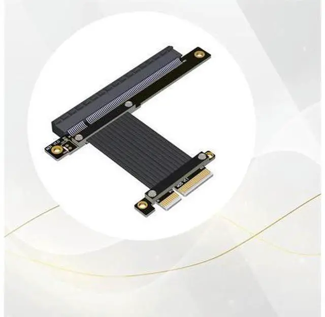 Alt view image 7 of 8 - PCI-E 4.0 X4 To X16 Extension Cable Riser Cable Pcie X4 64G/Bps Adapter Cable For RTX3090 Rx6800xt Graphics 20CM