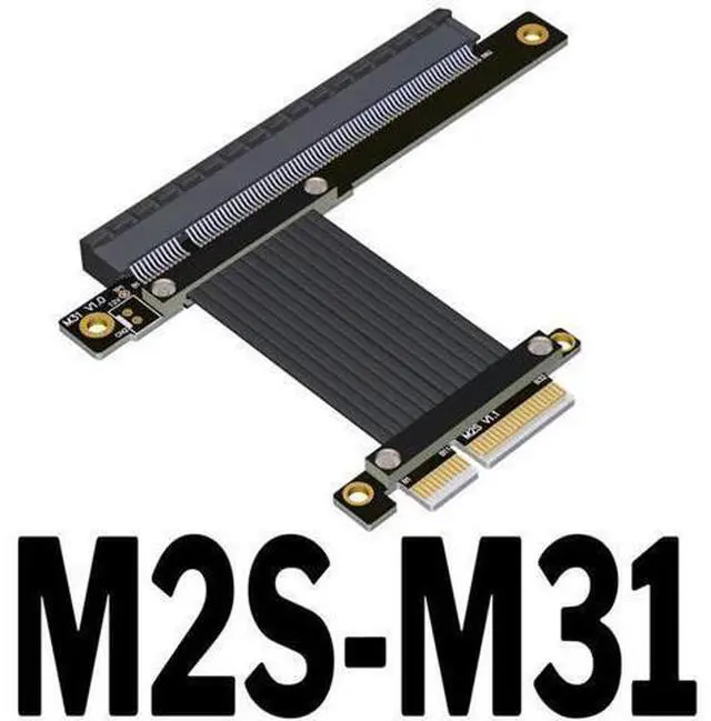 Alt view image 8 of 8 - PCI-E 4.0 X4 To X16 Extension Cable Riser Cable Pcie X4 64G/Bps Adapter Cable For RTX3090 Rx6800xt Graphics 20CM
