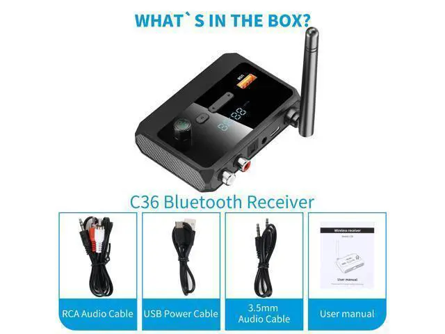 Alt view image 14 of 14 - Bluetooth 5.3 Receiver for Home Stereo, RCA Bluetooth Adapter, Low Latency & HD Music Audio, Support Optical AUX 3.5mm, RCA Receiver Adapter for Speakers, Music Streaming Stereo System