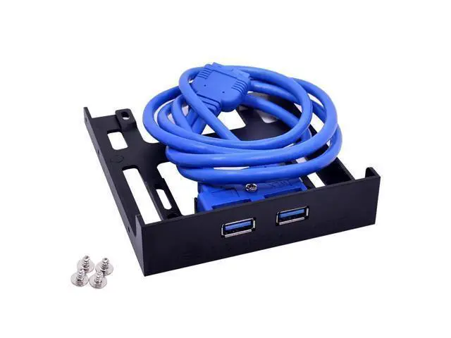 Alt view image 6 of 10 - 3.5 Inch USB 3.0 Front Panel Floppy Disk Bay With 2 Port USB 3.0 Hub 20 Pin Connector For Desktop Computer