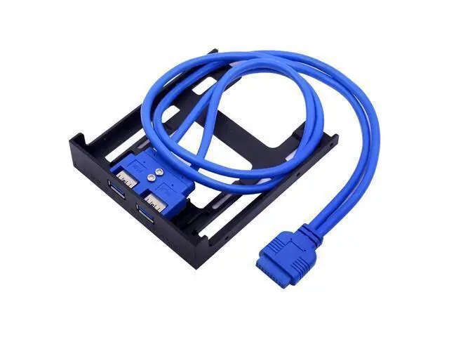 Alt view image 7 of 10 - 3.5 Inch USB 3.0 Front Panel Floppy Disk Bay With 2 Port USB 3.0 Hub 20 Pin Connector For Desktop Computer