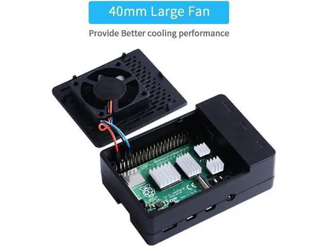 Alt view image 11 of 14 - Case with PWM Fan for Raspberry Pi 4, 18W 5V 3.6A USB-C Power Supply for Raspberry Pi 4, Heatsinks, USB Card Reader, Micro HDMI Cable, Micro HDMI to HDMI Adapter for Raspberry Pi 4 8GB/4GB/2GB