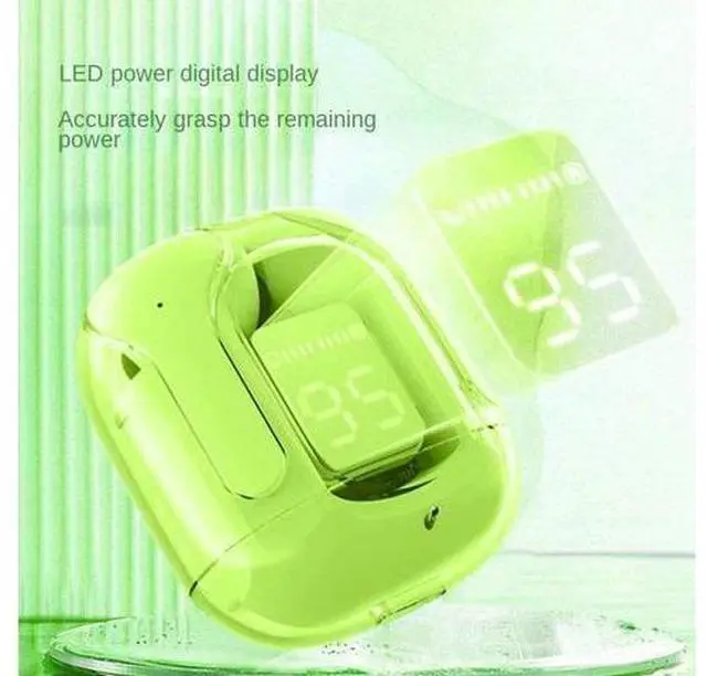 Alt view image 8 of 12 - T6 TWS Earbuds Wireless Blue Tooth 5.0 ENC Sport Gaming Headsets Noise ReductionMic Stereo Headphones with LED Display Earphone