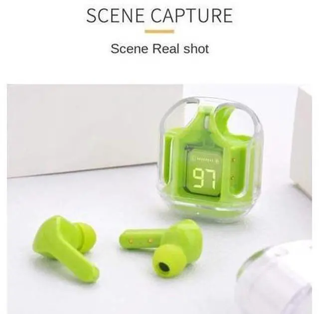 Alt view image 12 of 12 - T6 TWS Earbuds Wireless Blue Tooth 5.0 ENC Sport Gaming Headsets Noise ReductionMic Stereo Headphones with LED Display Earphone