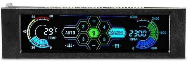 Alt view image 12 of 12 - 5.25" Drive Bay PC Computer CPU Cooling LCD Front Panel Temperature Controller Fan Speed Control for Desktop Computer