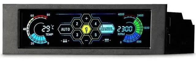 Alt view image 9 of 12 - 5.25" Drive Bay PC Computer CPU Cooling LCD Front Panel Temperature Controller Fan Speed Control for Desktop Computer