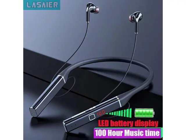 Alt view image 10 of 10 - 100 hours Wireless Earphone Bluetooth Magnetic Neckband Headphone IPX5 Waterproof Sport Headset Noise Cancelling Micophone