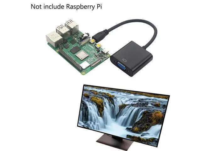 Alt view image 9 of 10 - to VGA Adapter Cable Male to Female + Audio Jack + USB Power Cable for Xbox|PS4/3 Camera|Cellphone|Raspberry Pi 4
