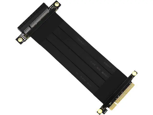 Alt view image 7 of 12 - PCI-E Gen3 Extension Cable PCI Express 3.0 8X Card Adapter Cable Riser Cable 4X for 1U/2U Chassis(180 Degree Cable 20cm)