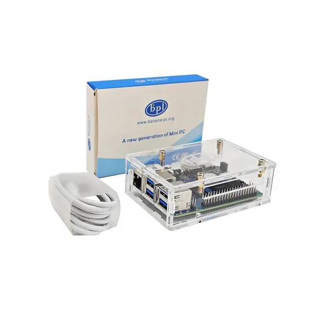 Alt view image 2 of 2 - Banana Pi BPI-M5 Amlogic S905X3 Single Board Computer with 4GB RAM and 16G eMMC for AIOT Support Android Debian Raspberry Pi Replacement (with case)