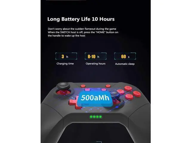 Alt view image 8 of 10 - Gamepad Wireless Bluetooth Joystick For Switch NS Controller Wireless Console For Nintend Switch Pro/Lite Game Pad Joypad