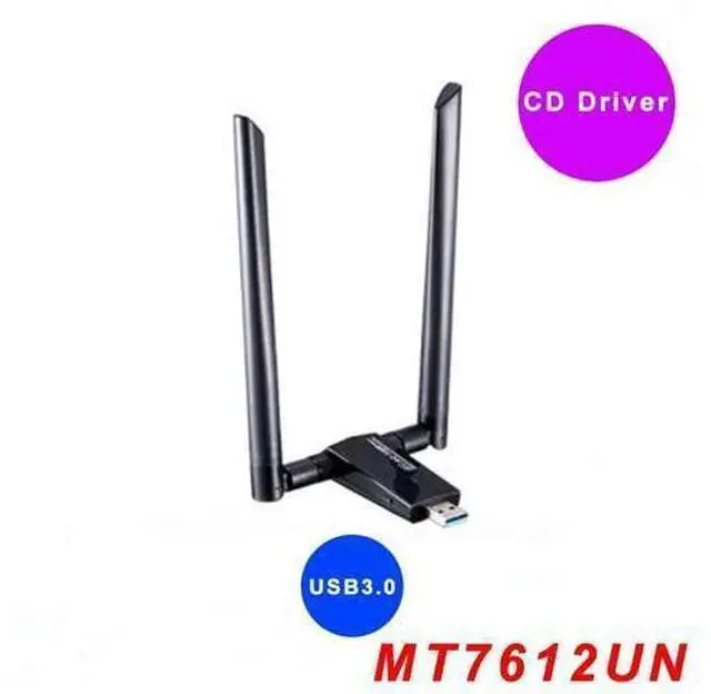 Alt view image 10 of 10 - Network Card AC1200Mbps USB3.0 Wireless Antenna Adapter MT7612U IEEE 802.11AC Dongle Receiver Transmitter