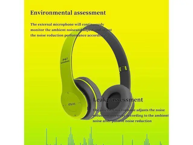 Alt view image 12 of 12 - SOEWIOU Upgraded Hybrid Active Headphones with Transparent Modes Playtime Wireless Bluetooth with Mic Deep Bass Soft-Earpads Fast Charging-Green
