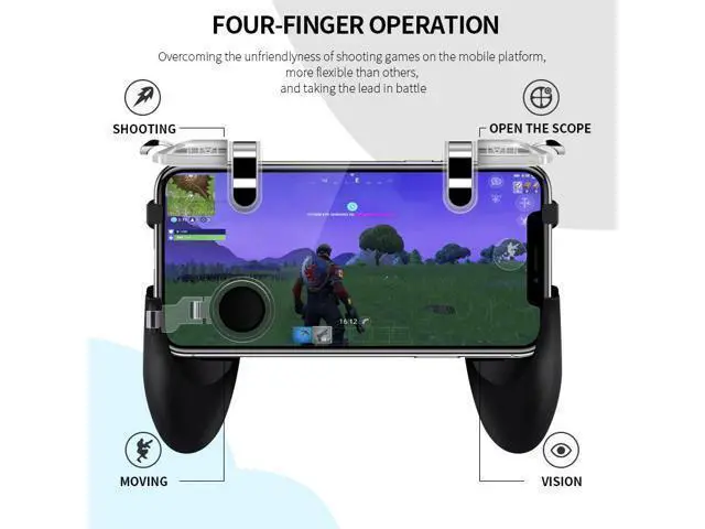 Alt view image 7 of 10 - For Pubg Game Gamepad For Mobile Phone Game Controller l1r1 Shooter Trigger Fire Button For IPhone For Free Fire