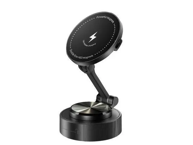 Alt view image 7 of 12 - 15W Wireless Charge Vacuum Magnetic Car Mounted Folding Mobile Phone Holder Car Dashboard Cell Phones Stand Screen Bracket