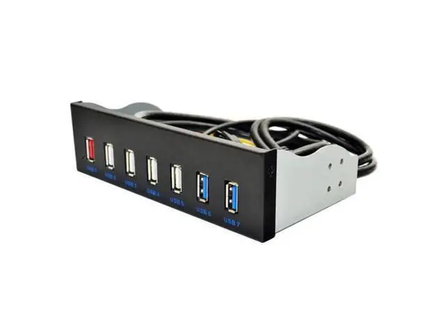 Alt view image 6 of 10 - 3.0 Front Panel 5.25 inch 19 Pin To 2 3.0+4 2.0+BC1.2 Optical Drive Fast Quick Changer Connector for PC Desktop