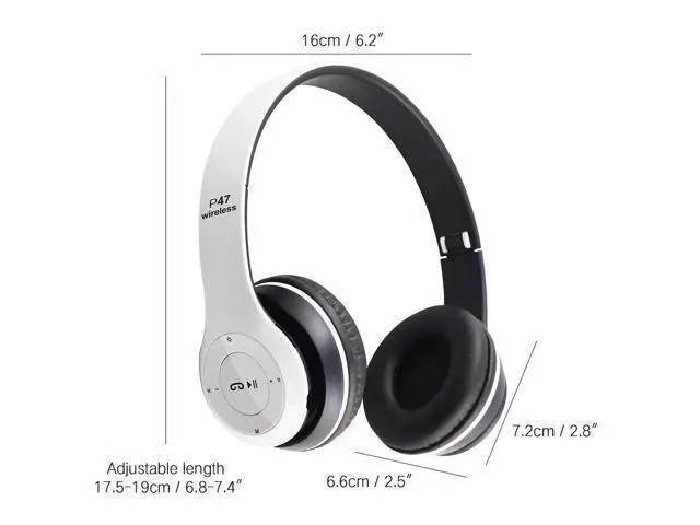 Alt view image 3 of 5 - Blutooth Wireless Headphone Audio Stereo Cordless Headset Auriculares Bluetooth Earphone For Computer Head Phone PC With Mic