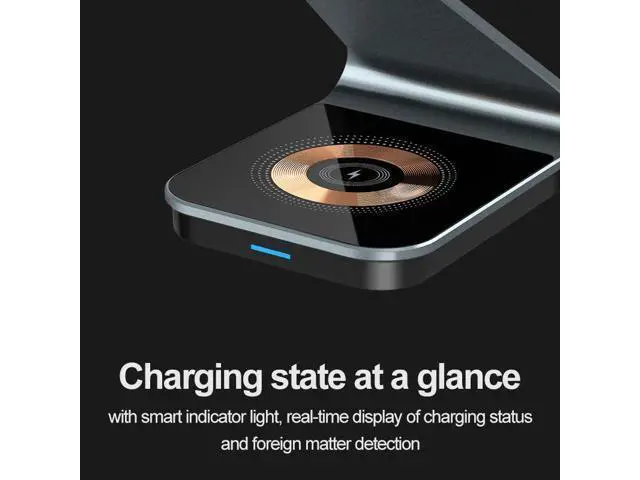 Alt view image 10 of 10 - 3-in-1 Magnetic Mobile Phone Stand & Wireless Charger with QC3.0 PD 7W for Mobile Phone Earphone Smart Watch