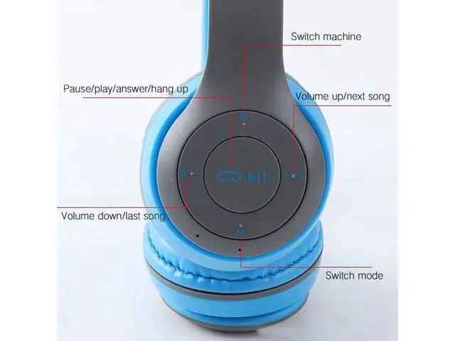 Alt view image 4 of 5 - Blutooth Wireless Headphone Audio Stereo Cordless Headset Auriculares Bluetooth Earphone For Computer Head Phone PC With Mic