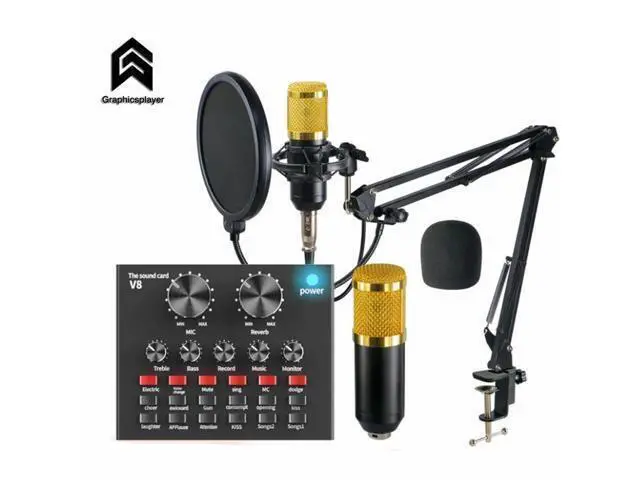 Alt view image 8 of 14 - Bluetooth Webcast Sound Card Practical Headset Microphone KTV Live Streamer Portable Audio Cards