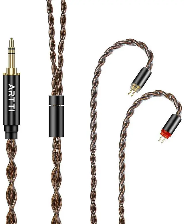 Main image of A1 Upgraded 4 Core Monocrystalline Copper Detachable Earphone Cable IEM Cable in-Ear Headphone Audio Cable (2pin-0.78mm 3.5mm)