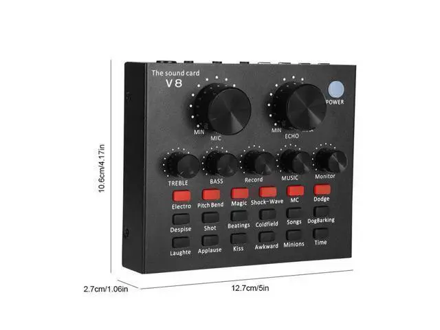 Alt view image 11 of 14 - Bluetooth Webcast Sound Card Practical Headset Microphone KTV Live Streamer Portable Audio Cards