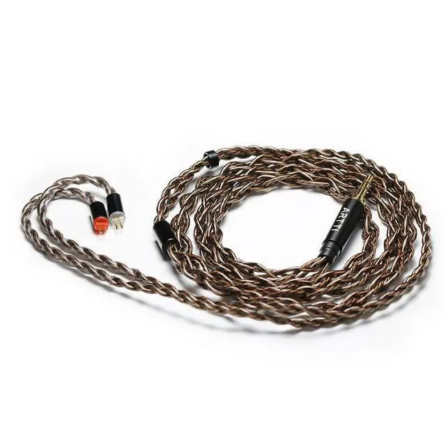 Alt view image 6 of 7 - A1 Upgraded 4 Core Monocrystalline Copper Detachable Earphone Cable IEM Cable in-Ear Headphone Audio Cable (2pin-0.78mm 3.5mm)