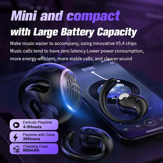 Alt view image 12 of 14 - Xmenha Mini Small Bluetooth Speaker with AI Language Translator Kids Earbuds Headphones Language Translation Earbuds Real Time for Kids Open Ear Buds Headphones Over Ear Translate Translating Earbuds