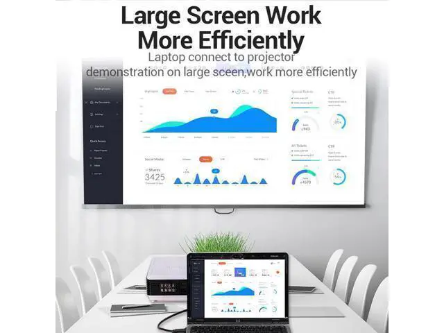 Alt view image 8 of 10 - Displayport to VGA Cable 1080P DP to VGA Converter Male to Male for Laptop Projector Monitor Display Port to VGA Adapter