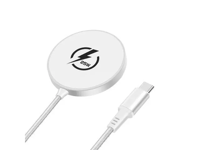 Alt view image 6 of 10 - For iphone 16/17 25W Fast Charge Magnet Wireless Phone Charger Type C 25W PD Charger for iphone for google White