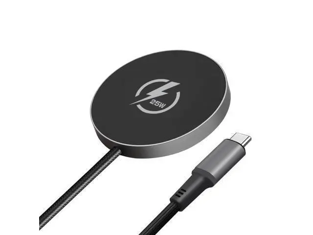Alt view image 10 of 10 - For iphone 16/17 25W Fast Charge Magnet Wireless Phone Charger Type C 25W PD Charger for iphone for google White