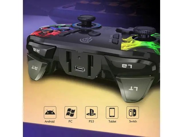 Alt view image 8 of 10 - ESM-9110 Wireless Gamepad Controller For PC Android TV Box PS3 Vibration Customised Buttons Gameapd PC Controller