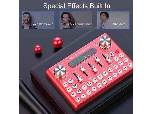 Alt view image 3 of 5 - 18 Sound Effects Dual DSP bluetooth Live Sound Card Webcast Headset Mic Voice Control for iOS Android Phone Computer