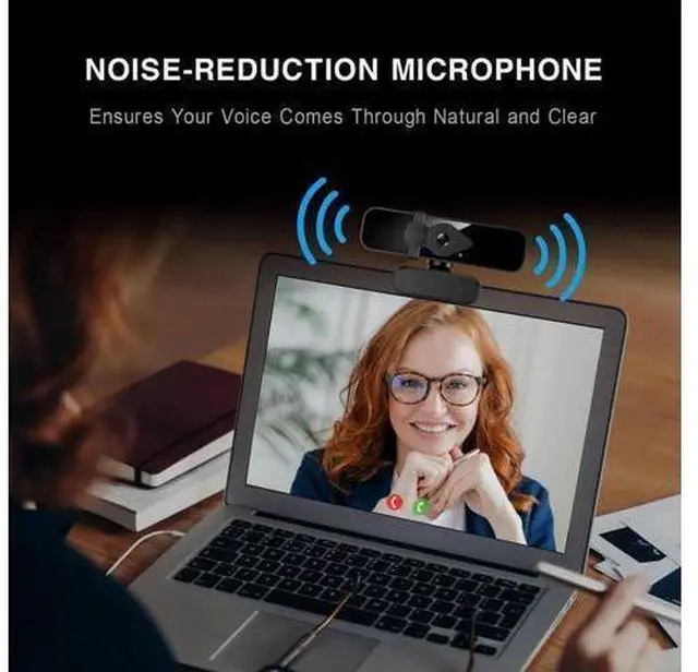 Alt view image 9 of 12 - 2K Webcam for PC, 85° View USB Computer Camera, with Noise Canceling Microphone & Privacy Cover, HD Web Camera for Desktop Laptop Monitor Mac Streaming, Gaming & Video Calling Webcam