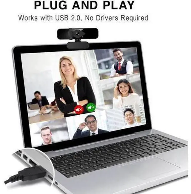 Alt view image 10 of 12 - 2K Webcam for PC, 85° View USB Computer Camera, with Noise Canceling Microphone & Privacy Cover, HD Web Camera for Desktop Laptop Monitor Mac Streaming, Gaming & Video Calling Webcam