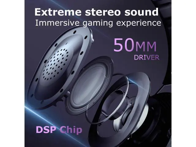Alt view image 10 of 14 - Wireless Gaming Headset for PC/PS4/PS5/ Nintendo Switch, Over Ear 2.4G/Bluetooth Gaming Headphones with Noise-Canceling Microphone, 7.1 Surround Sound, 3.5mm Wired Mode for Xbox Series, Black