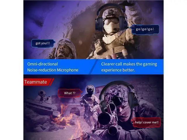 Alt view image 13 of 14 - Wireless Gaming Headset for PC/PS4/PS5/ Nintendo Switch, Over Ear 2.4G/Bluetooth Gaming Headphones with Noise-Canceling Microphone, 7.1 Surround Sound, 3.5mm Wired Mode for Xbox Series, Black