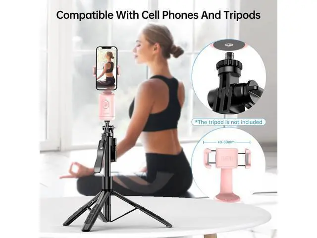 Alt view image 12 of 14 - Auto Tracking Phone Holder, Auto Face Tracking Tripod, Portable All-in-one Smart Selfie Stick 360 Rotation Fast Face & Object Tracking Cameraman Robot Mount for Phone Video Vlog Live Streaming(Pink)