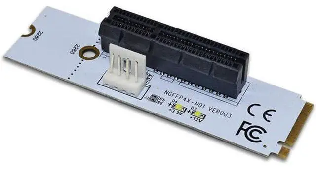 Alt view image 11 of 12 - BGNing NGFF M2 to PCI-e 4X 1X Slot Riser Card M Key M.2 2260 2280 SSD Port to PCIE Adapter Converter Multiplier for BTC Miner Mining