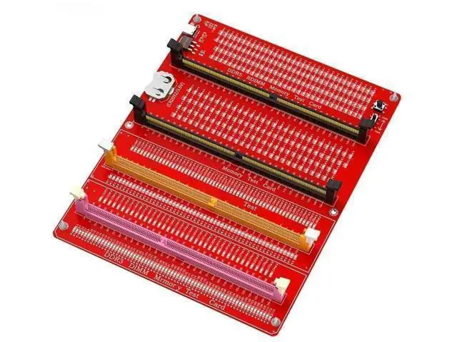 Alt view image 2 of 2 - JVFYI FOR DDR3/4/5 RDIMM/UDIMM Memory Tester with LED Indicator Type C Power Supply Test Button Desktop Computer DDR3/4/5 Memory Test Card